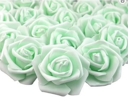 10/20/50Pcs Artificial Foam Rose Flowers PE Fake Flower for Home Room Dceor Wedding Party Halloween Thanksgiving Christmas Decor
