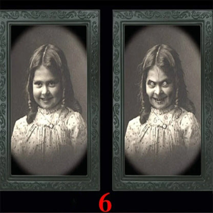 3D Changing Face Ghost Picture Frame Halloween Decoration Horror Craft Supplies Haunted House Party Decor Halloween Props
