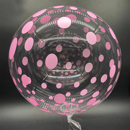 5/10/30pcs LOVE Heart Printed Bubble Balloon 20inch Transparent Bobo Balloon Wedding Birthday Party Valentine's Day Decoration