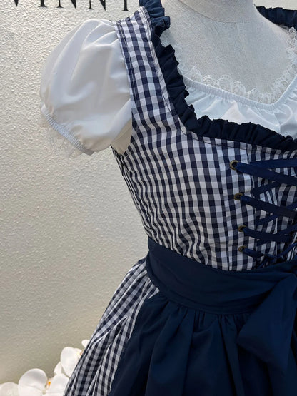 Traditional Oktoberfest Women Apron Floret Dirndl Dress German Beer Wench Dress Bavarian Traditional Oktoberfest Costume