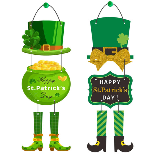 1Pcs Green Cover Door Hanger St. Patrick's Day Party Party Pendants Hanging Oranments for Home Irish Saint Patrick Party Decor