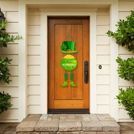 1Pcs Green Cover Door Hanger St. Patrick's Day Party Party Pendants Hanging Oranments for Home Irish Saint Patrick Party Decor