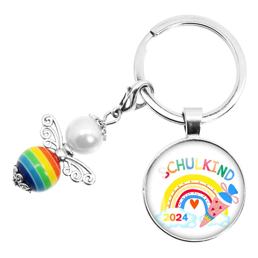 Einschulung Mädchen Geschenk Schutzengel Schlüsselanhänger Schulkind Schultüte Füllung Schulanfang Glücksbringer Keychains