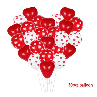 I Love You Letter Balloons Set Red Heart Balloon for Proposal Valentine's Day Decoration Marry Me Wedding Anniversary party gift