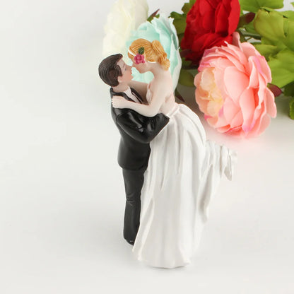 Cake Toppers Dolls Bride and Groom Figurines Funny Wedding Cake Toppers Stand Topper Decoration Supplies Marry Figurine