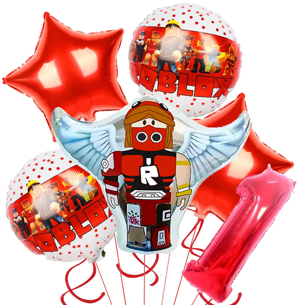 Roblox Birthday Party Decorations Supplie Roblox Game Celebration Party Balloons Disposable Tableware Cup Plate Baby Shower Toys