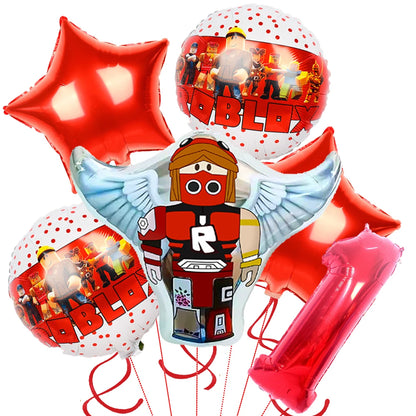 Roblox Birthday Party Decorations Supplie Roblox Game Celebration Party Balloons Disposable Tableware Cup Plate Baby Shower Toys