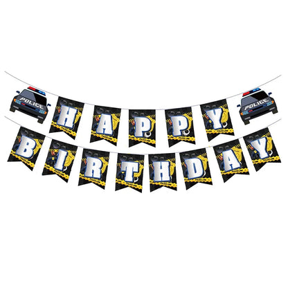 5th Birthday Police Party Blue Car Helicopter Foil Balloons for Boys Baby Shower Police Birthday Party Decoration