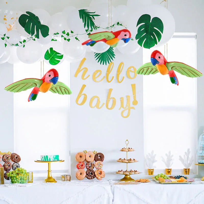 Hawaiian Party Decoration Palm Tree PVC Inflatale Toy Tropical Bird Ball Balloons Luau Summer Beach Birthday Party Supplies