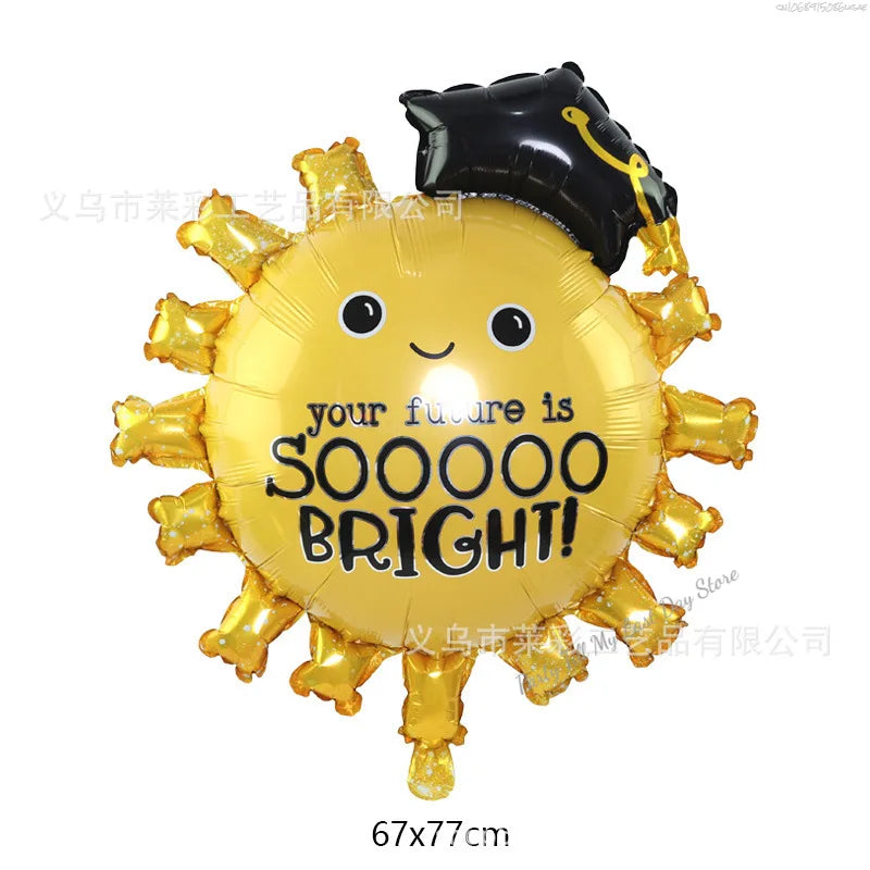 Giant Birthday Balloons School Graduation Party Decoration 2024 Congratulation Doctor Laurea Helium Foil Globos Baby Shower Gift