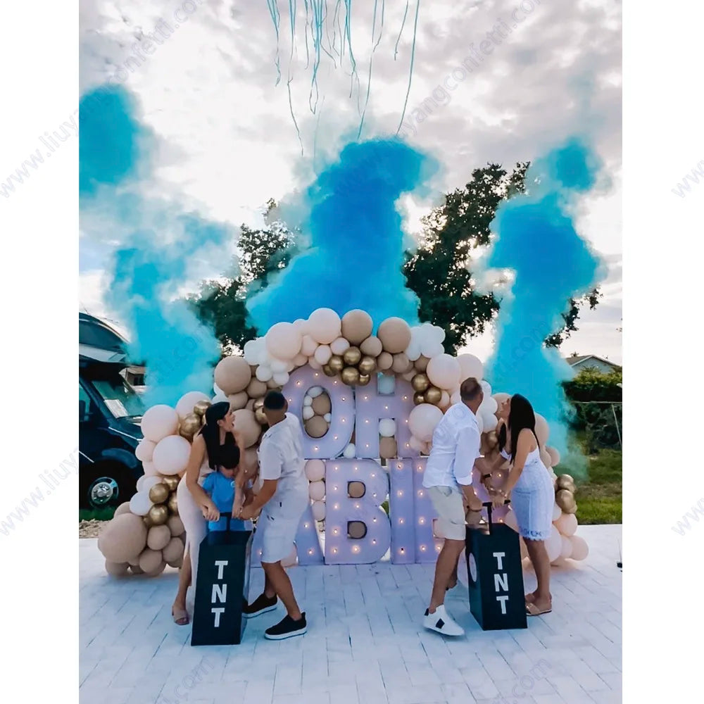 Electronic Spray Confetti Powder Remote Control Gender Reveal Outdoor Wedding Party Graduation Baby Shower Boy or Girl Blue Pink
