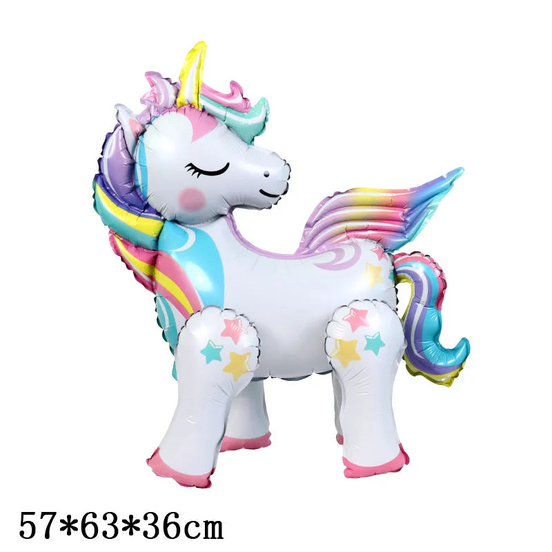 Unicorn foil Balloon standing unicorn Balloon weeding Baby shower birthday decoration unicorn themed birthday party decoration