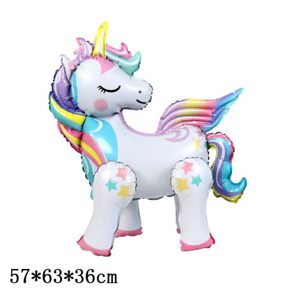 Unicorn foil Balloon standing unicorn Balloon weeding Baby shower birthday decoration unicorn themed birthday party decoration