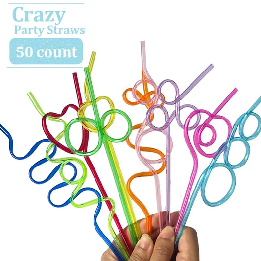 Crazy Unique Decoration Silly Plastic Drinking Straws  Bluk 10 Styles for Daily Party Festiivty Clod Drink BPA free