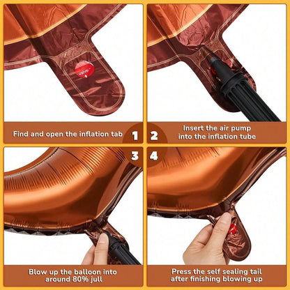 8pcs western themed party balloons, including cowboy boots and cowboy hat balloons, western themed birthday, bachelorette party