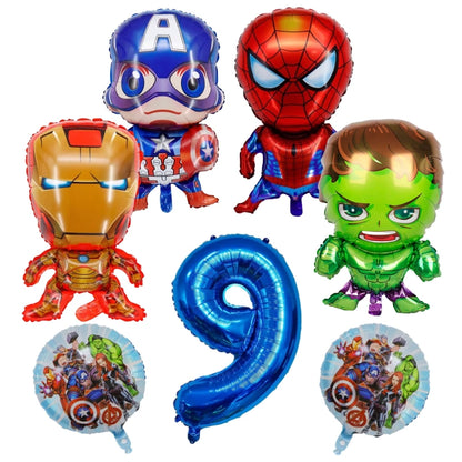 Avengers Superhero Birthday Party Decoration Balloon Cake Plate Paper Cup Box Gift Bag Background Banner 10 People Tableware Set