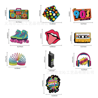 80s 90s Party Decorations Retro 1980s 1990s Hip Hop Party Hanging Swirls Ceiling Decor for Adults Back to The 80s 90sParty