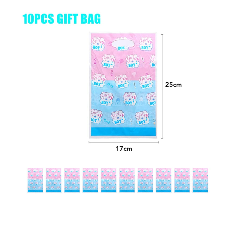 Boy Or Girl Gender Reveal Disposable Tableware Plate Cup Banner Balloons Baby Shower Gender Reveal Party Decorations