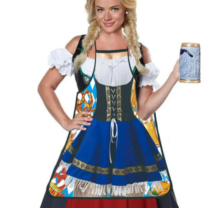 Funny Apron Super Muscle Kitchen Man Women Cooking Aprons Oktoberfest Bavarian Apron Adult Cozinha Tablier Cuisine Pinafore