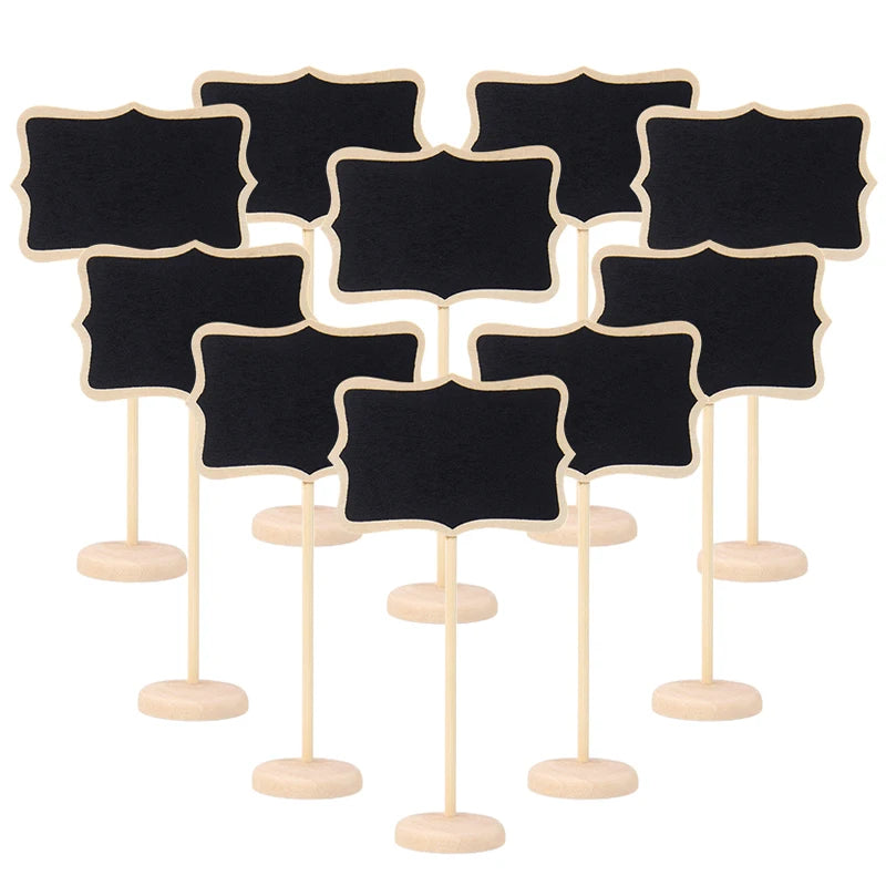 Wedding Blackboard Mini Wooden Chalkboard Message Sign Food Buffet Labels for Wedding Birthday Party Table Decoration Place Card