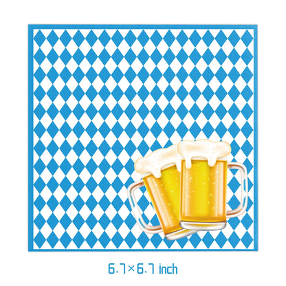 The Oktoberfest Theme Birthday Decorations Party Disposable Tableware Paper Napkins Cups Plates Tablecloths Straw