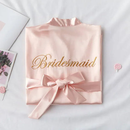 Bride To Be Dressing Gown Bridesmaid Bathrobe Team Bride Robe Wedding Decoration Bridal Shower Hen Bachelorette Party Decor