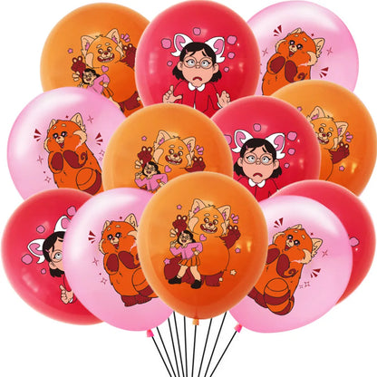 Disney Turning Red Party Supplies Paper Napkin Tablecloth Plates Balloons Panda Theme Baby Shower Kids Birthday Party Decoration
