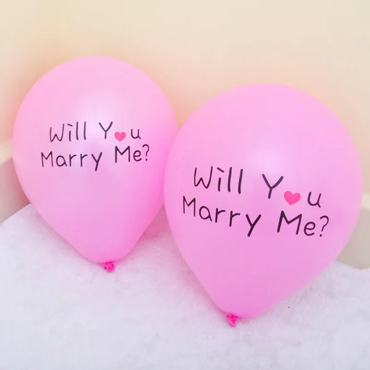 12inch Printed Latex Balloon Will You Marry Me Balloon Decoration Atmosphere Helium Baloon Floating Valentine's Day Proposal Glo