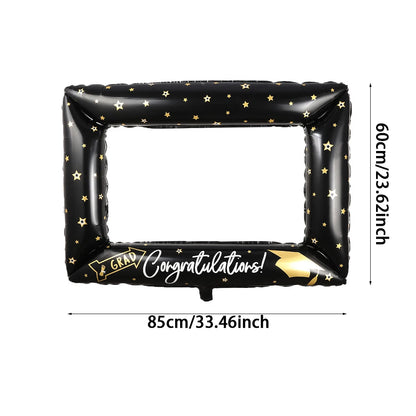 Graduation  Gold Silver Black Balloon Congratulation Graduation High School Graduation Party Decoration Supplies