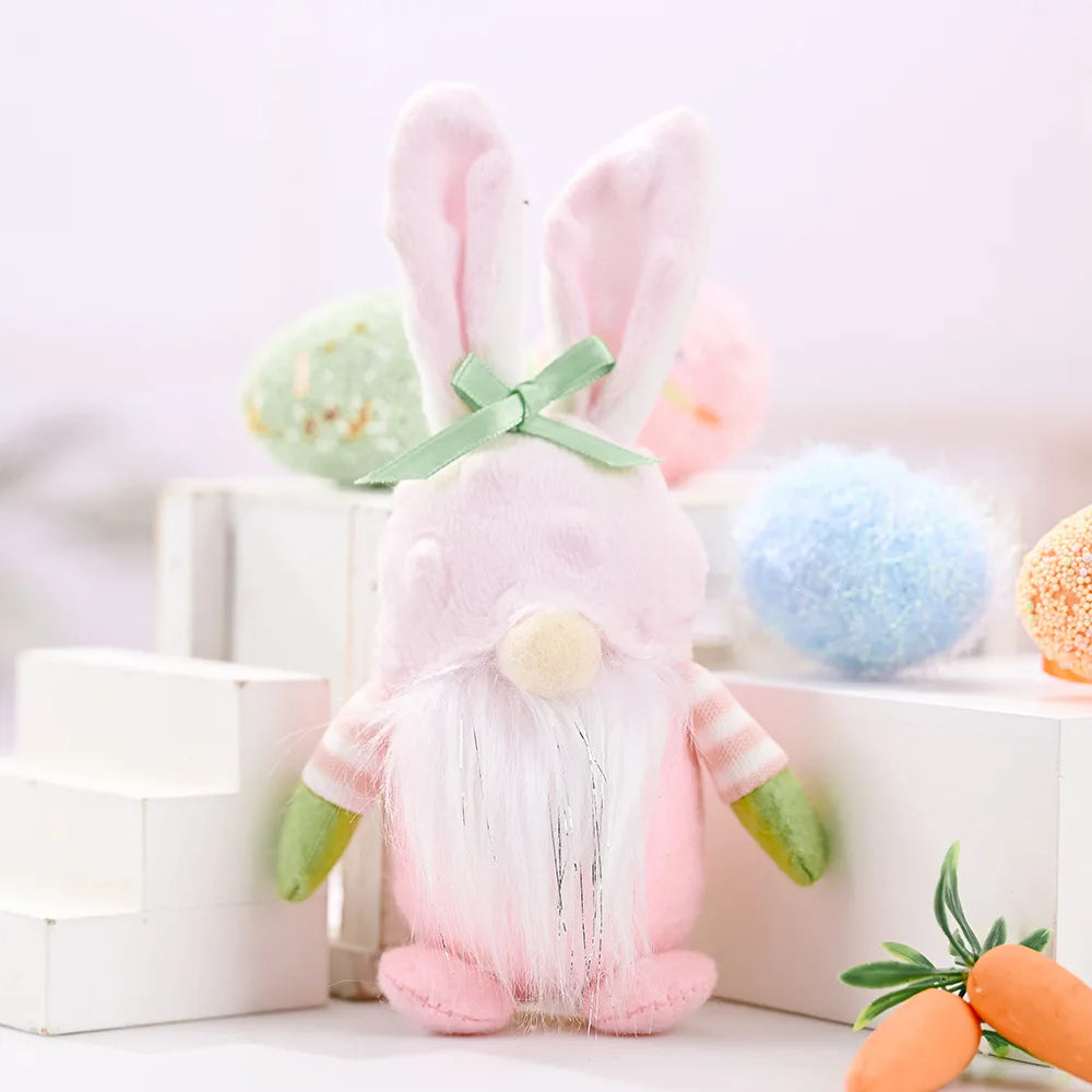 Easter Bunny Gnome Decorations,Rabbit Plush Dolls For Kids,Easter Spring Ornaments 2025