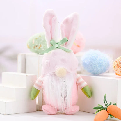 Easter Bunny Gnome Decorations,Rabbit Plush Dolls For Kids,Easter Spring Ornaments 2025
