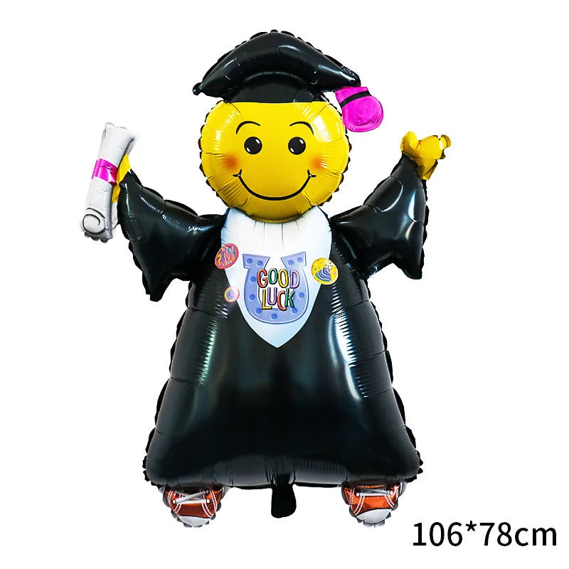New graduation doctoral student owl graduation certificate graduation bear shaped aluminum film balloon graduation party decorat
