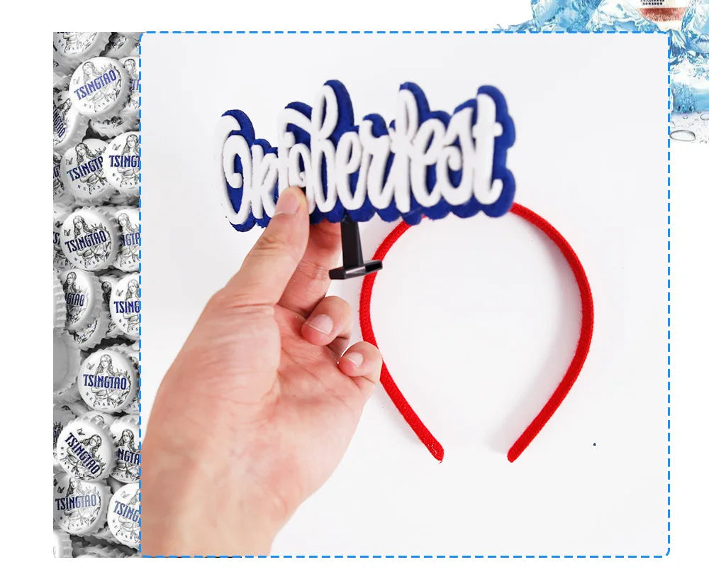 Munich beer headband photo props party decorations Love Oktoberfest headband buckle Makeup costume props christmas decoration