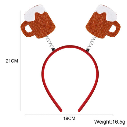 Munich beer headband photo props party decorations Love Oktoberfest headband buckle Makeup costume props christmas decoration