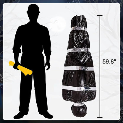 4Pcs 2024 Scary Fake Corpse Halloween Props Terrifying Fake Corpse Wrapped Corpse Atmosphere Decoration