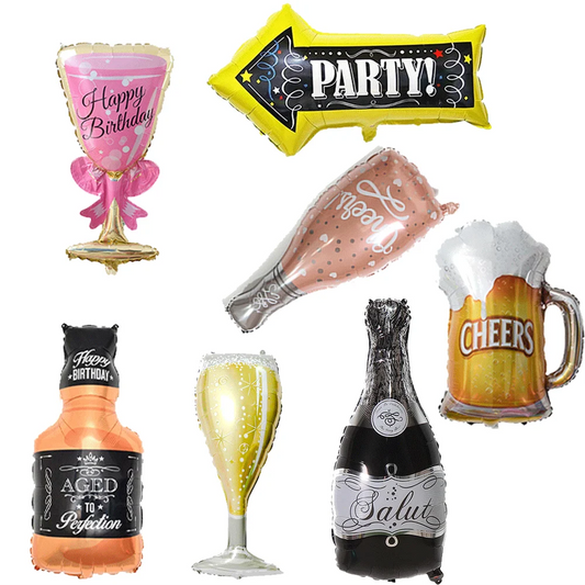 Sexy Lingerie Aluminum Foil Balloon Bachelorette Party Whiskey Red Lips High Heel Adult Party Bride Wedding Hen Night Decoration