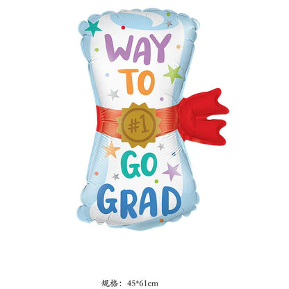 New graduation doctoral student owl graduation certificate graduation bear shaped aluminum film balloon graduation party decorat
