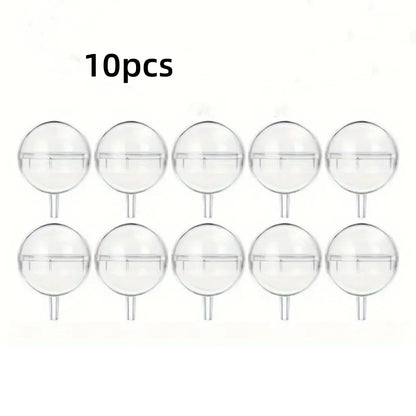 10pcs Chocolate Flower Holder Transparent Round Lid Acrylic Flower Cup Valentine's Day Bouquet Diy Material Flower Packaging