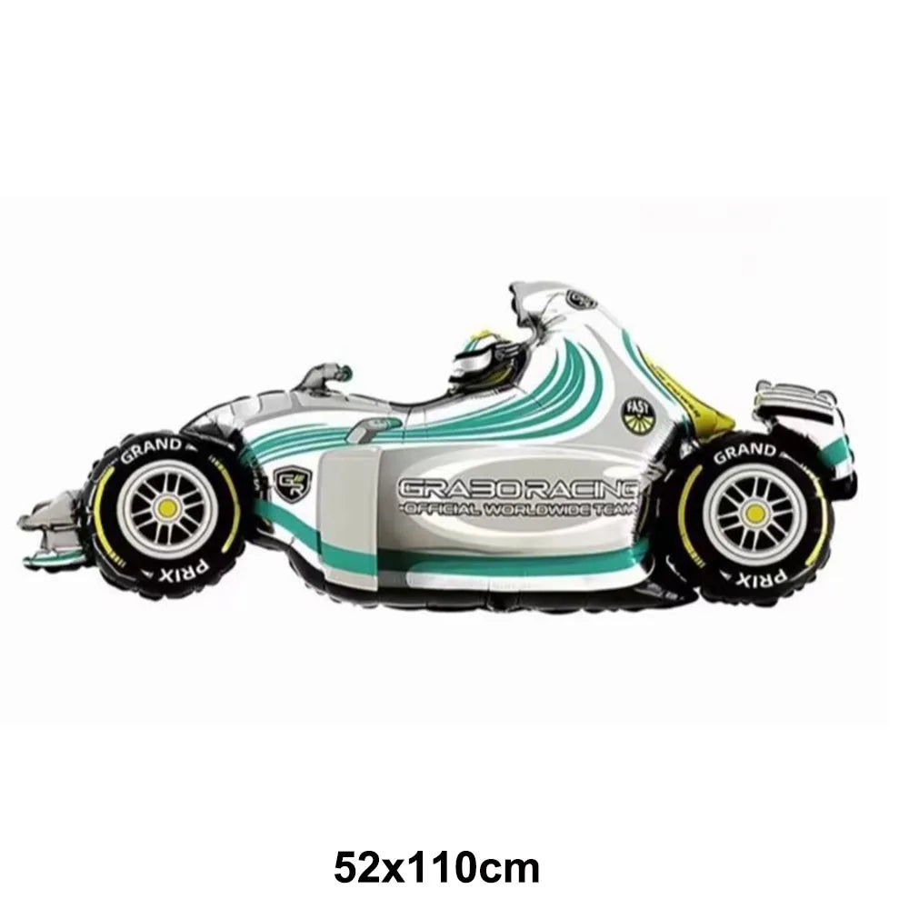 40Inch Checkered 1 2 3 4 5 6 Large Black White Number Balloon Motorcycle Racing Two Fast Race Car Birthday Party Supplies