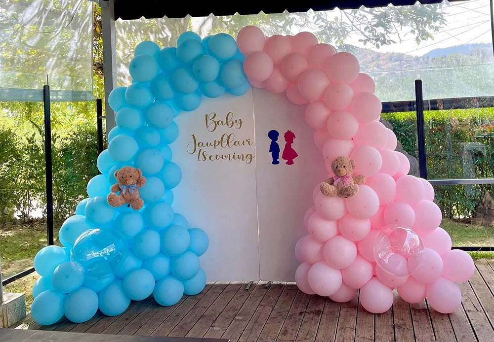 106Pcs Blue Pink Balloons Garland Kit Gender Reveal Balloon Arch Decor Boy or Girl Baby Shower Birthday Party Decorations Globos