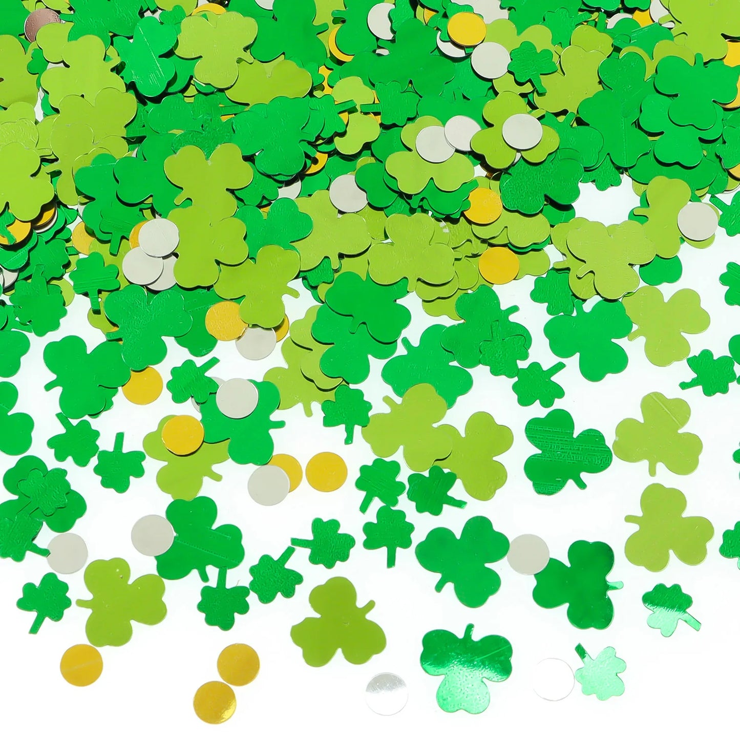 15g/30g St Patricks Day Table Decoration Sequins PVC Green Shamrock Confetti for Irish Festival Holiday Party Home Decoration