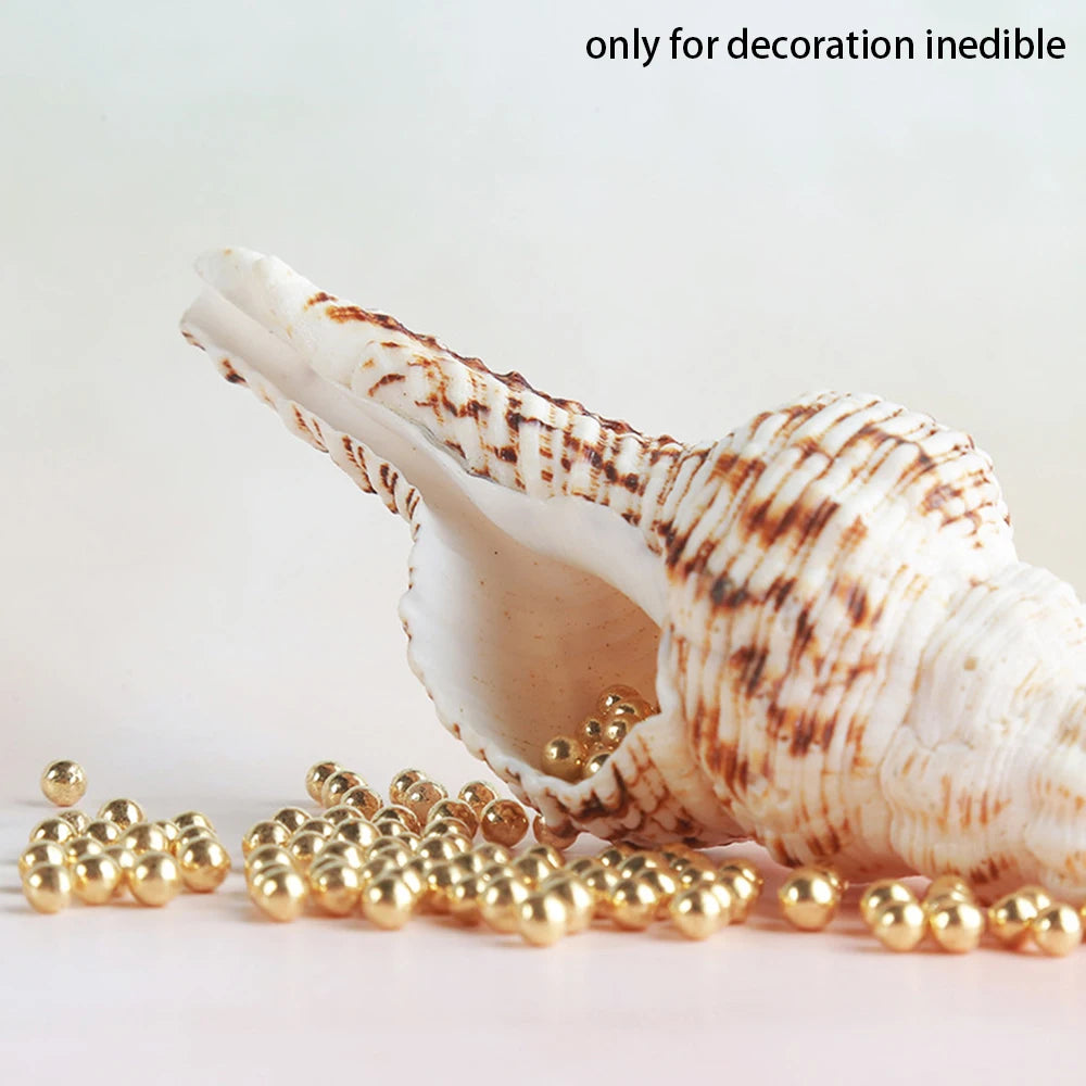 85g Golden Beads Cake Topper for Birthday Wedding Valentine's Day Party DIY Cake Decoration Not Edible for Decoration Only
