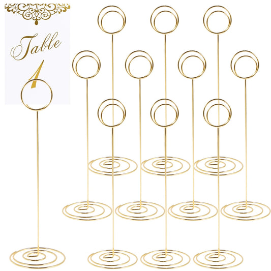 36/12pc Place Card Holder Photo Clip Stand Memo Note Holder Wedding Table Number Name Sign Metal Rack Birthday Party Desk Decor