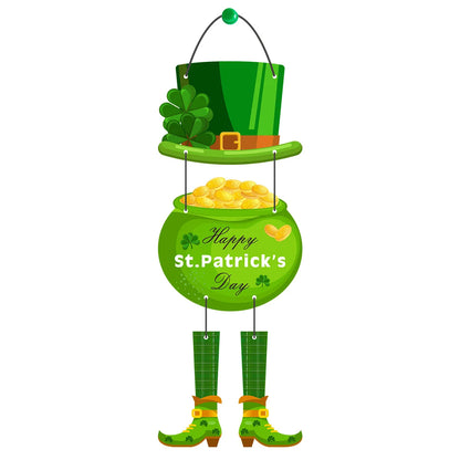 1Pcs Green Cover Door Hanger St. Patrick's Day Party Party Pendants Hanging Oranments for Home Irish Saint Patrick Party Decor