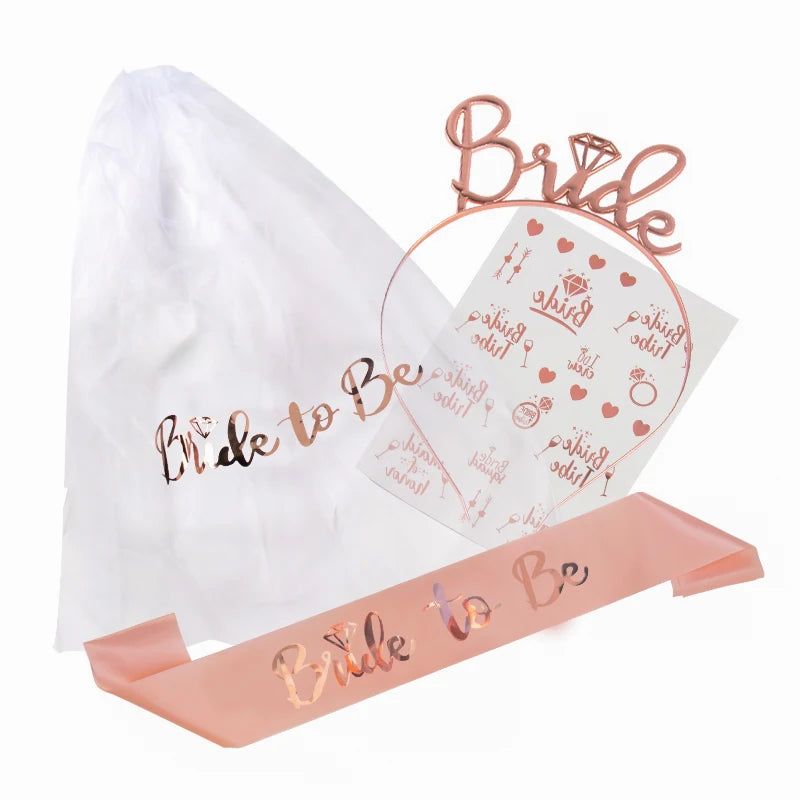Bride to Be Disposable Tableware Set Plate Cup Napkins Decor Bachelorette Party Hen Night Bridal Shower Decorations Supplies