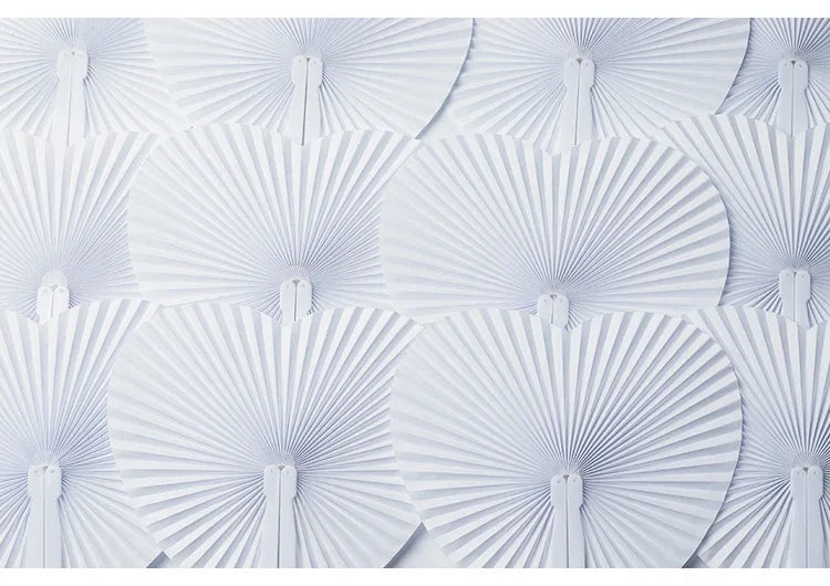 20/100 PCS Foldable DIY Painting Heart Shape Round Paper Fan Wedding Party Guest Gifts Decoration Anniversary Kids Party Favors