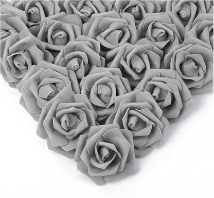 10/20/50Pcs Artificial Foam Rose Flowers PE Fake Flower for Home Room Dceor Wedding Party Halloween Thanksgiving Christmas Decor