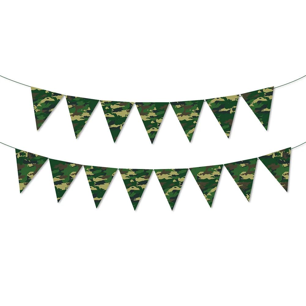 Army Party Tableware Camouflage Green Plates Cups Tablecloths Camouflage Balloons Military Theme Birthday Party Decorations