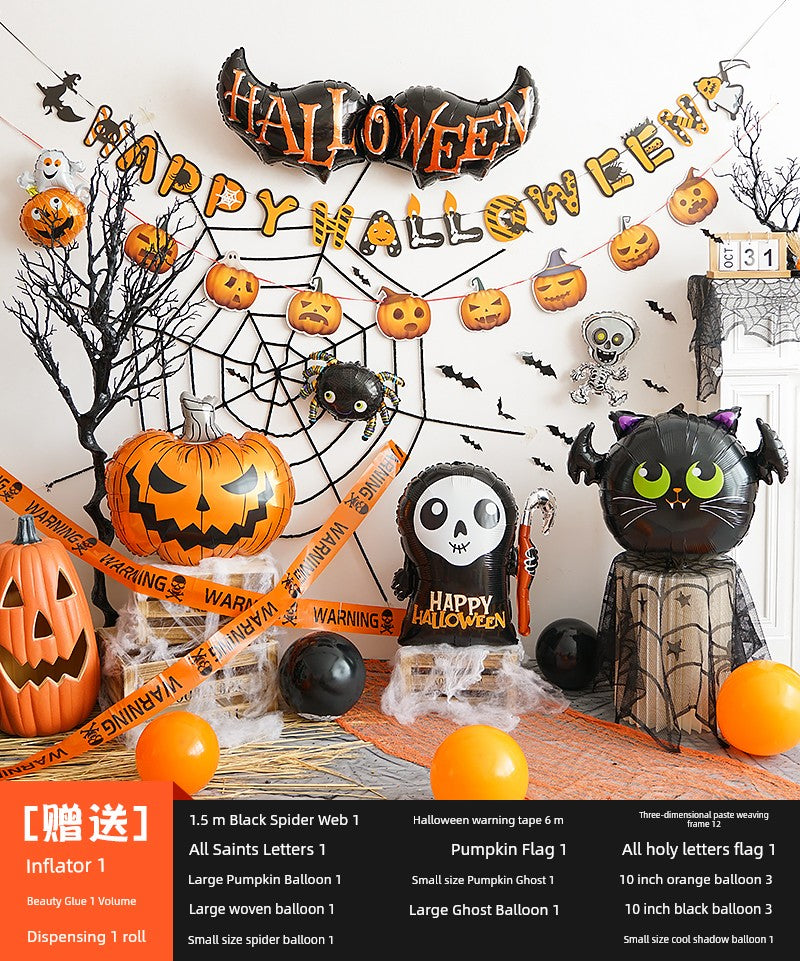 Background Wall Decoration Pumpkin Lamp Children Props Balloon