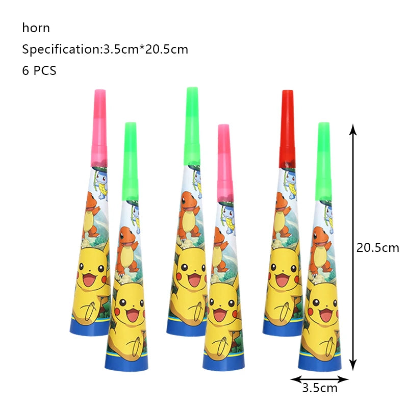 Pokemon Birthday Party Decoration New Lightning Pikachu Balloon For Kids Event Supplies Disposable Tableware Banner Backdrop